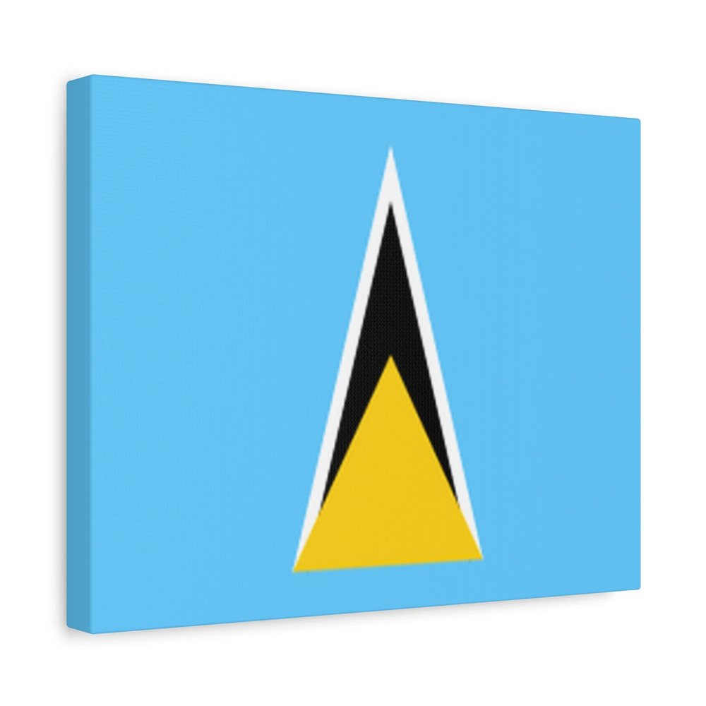 Saint Lucia Country Flag Canvas Vibrant Wall Art Unframed Home Decor
